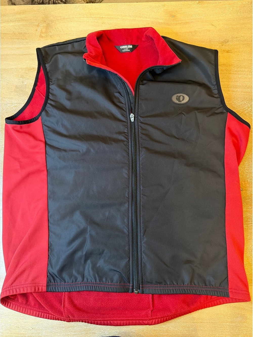 Pearl Izumi Mens Cycling Vest Fleece Lined Black Grey Full Zip SizeXL